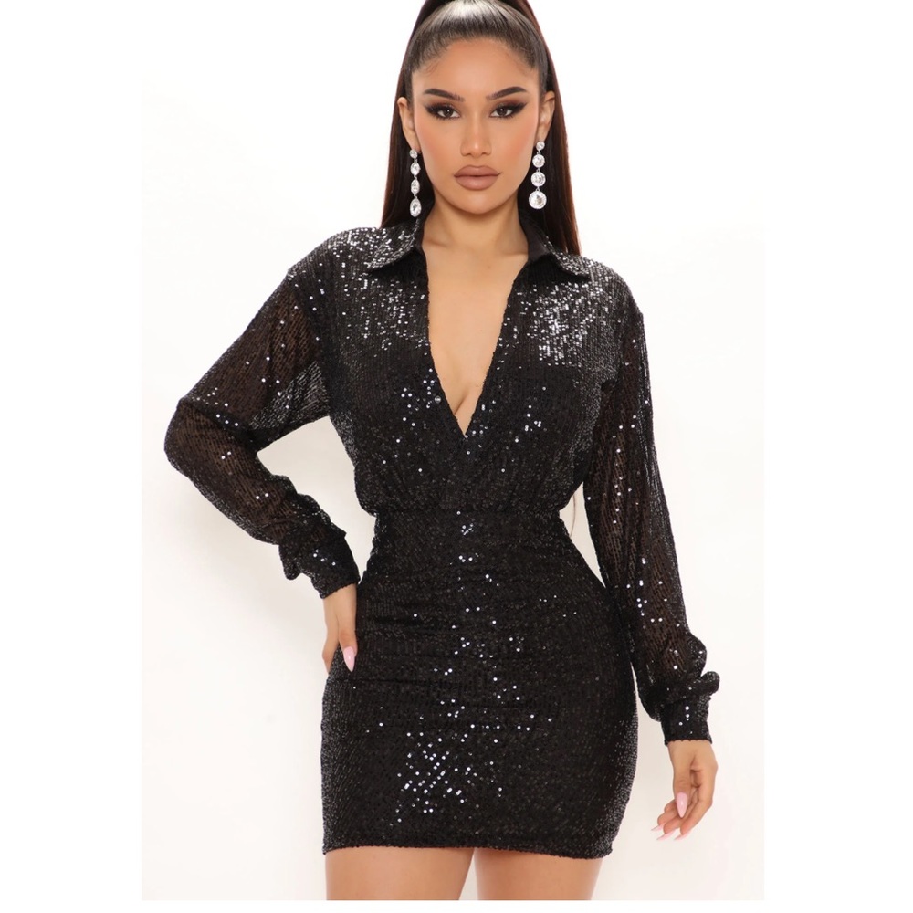 Cocktail hour sequin mini dress